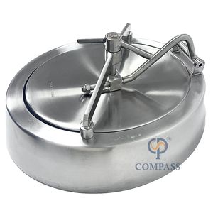 430*330mm SS316L pression de qualité alimentaire sanitaire <span class=keywords><strong>YAC</strong></span> ouverture vers l'intérieur trou d'homme de réservoir elliptique ovale pour la partie de machines de traitement des aliments - Product Image 2