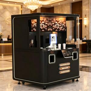 Machine à café automatique Funkyplay <span class=keywords><strong>Robot</strong></span> Arm Barista avec broyeur de grains frais intégré, machine à café sans personnel avec latte art, fonctionnement 24h/24 - Product Image 6