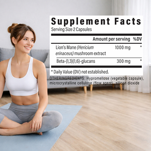 Capsules d'extrait de champignon Crinière de lion sous marque privée avec dioxyde de silicium pour soutenir la santé de la mémoire - Capsules d'Hericium Erinaceus - Product Image 5