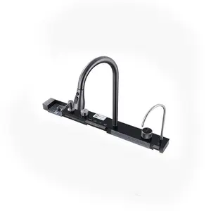 Supplied by the Source Factory with Waterfall Faucet Kitchen Sink 201 and 304 Stainless Steel Include Drainage Pipe