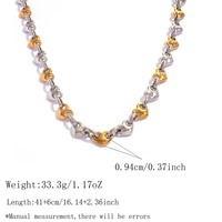 Collier Cœur en Acier Inoxydable Plaqué Or 18K pour Femme, Design Étanche, Idéal pour Banquets et Fêtes, Cadeau Bijou 2026
