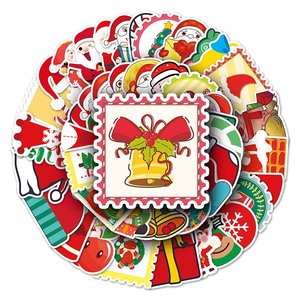 50 Pegatinas Navideñas para Teléfono, Ventana, Equipaje, Decoración, Etiquetas, Regalos de Árboles de Navidad, Venta Caliente de Fábrica - Product Image 5