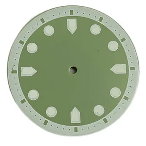 29MM Replacement Watch Dial Green Luminous Dial for Automatic Movement Spare Part