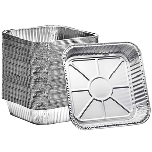 Aluminum Disposable Blister Process 8x8 8 Inch Square <b>Foil</b> Pans <b>Container</b> Great for Baking - Product Image 1
