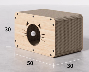 Tempat tidur kucing & penggaruk, tempat tidur kucing lapisan ganda dipertebal tidak rontok Modern tugas berat - Product Image 1