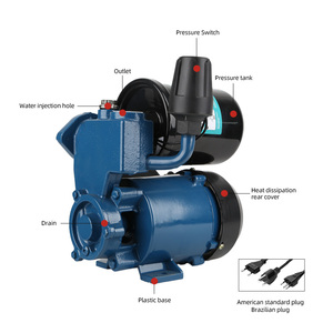 Bomba de refuerzo autocebante automática de CA 127V 370W 32mm bomba de agua de alambre de cobre para el hogar, refuerzo <span class=keywords><strong>solar</strong></span>, refuerzo de inodoro - Product Image 4