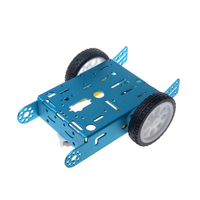 Kit de châssis de voiture robot intelligente en aluminium RUIST Blue 2WD DIY AD136 avec roues de 66 mm