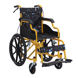 Silla de Ruedas Plegable para Niños de 20 Pulgadas, Ligera, Manual, con Freno en U, para Viajes y Uso Diario - Product Image 1