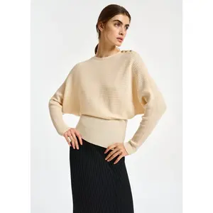 hebei qinghe mucho tiempo silk cashmere maglione misto donna tricot batwing jumpers sweater ladies