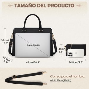 <span class=keywords><strong>Borsa</strong></span> da <span class=keywords><strong>donna</strong></span> in vera pelle per Laptop da 15.6 pollici impermeabile con Zip leggera <span class=keywords><strong>borsa</strong></span> a <span class=keywords><strong>tracolla</strong></span> portatile per lavoro da viaggio - Product Image 5