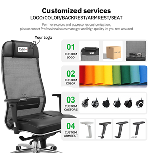 Silla Ejecutiva de Cuero <span class=keywords><strong>Metta</strong></span> para Kazajistán y Rusia, para Personas Altas y Robustas, con Base de Aleación de Aluminio, Silla Ergonómica de Oficina - Product Image 3