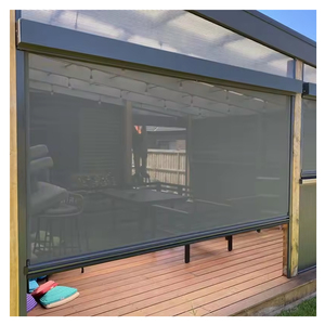 Động Cơ Điện Thông Minh Windproof Và Không Thấm Nước Tự Động PVC Bóng Râm Dây Kéo Màn Hình Màn Trập Ngoài Trời Rèm - Product Image 3