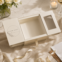 Boîtes de présentation de bijoux en carton rigide portables en gros avec revêtement UV pour emballage cadeau personnalisé - Fermeture magnétique écologique