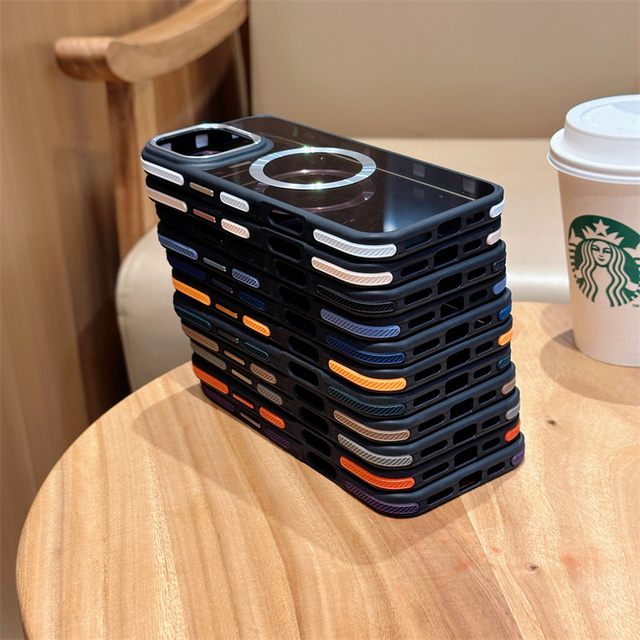 High Quality Metal Button Magnetic Shockproof Phone Case for Honor Magic 7 Lite /X60 Pro/X6C/X9B/X9C/X7B/X6A Transparent Cover