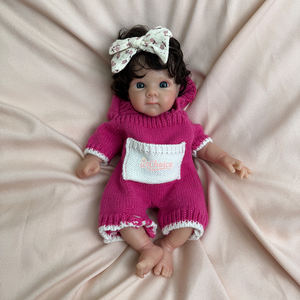 Encantadora muñeca <span class=keywords><strong>Reborn</strong></span> de 12 pulgadas con pelo corto en capas enraizado a mano figura de arte coleccionable de silicona ultra realista - Product Image 1