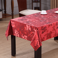 Nappe rectangulaire en PVC métallisé floral RNPT avec support tissé, imperméable et anti-taches pour table à manger