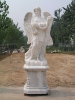 Grandes sculptures extérieures en marbre blanc, statue de fille sexuelle nue de jardin, statue de fille d'anime, statue de fille sexuelle nue érotique