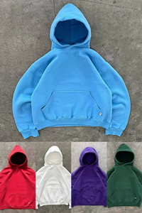 <span class=keywords><strong>Felpa</strong></span> con Cappuccio <span class=keywords><strong>Oversize</strong></span> Casual in Blu, Bianco e Rosso, Stile Streetwear alla Moda - Product Image 6