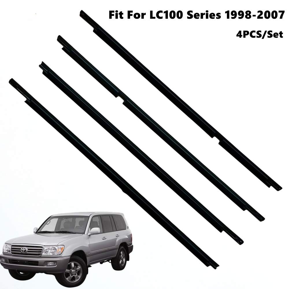 4PC Outside Window Belt Moulding Weatherstrip For Toyota Land Cruiser Lexus 2007