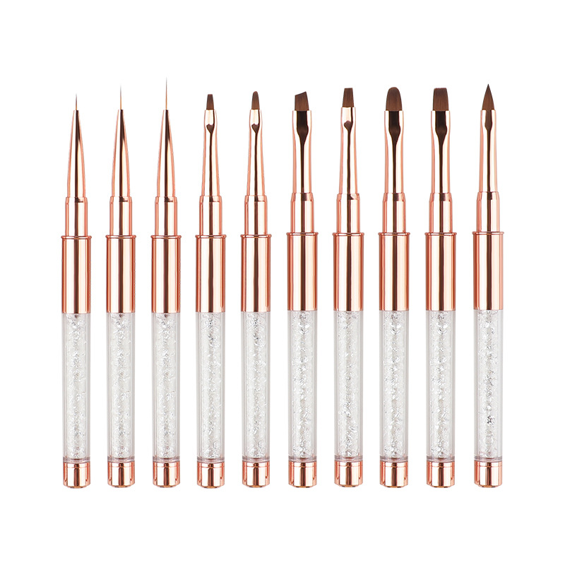 Хит продаж в Instagram, набор 3D кистей для дизайна ногтей, лайнер для ногтей, акриловые ручки со стразами, ручки для дизайна ногтей