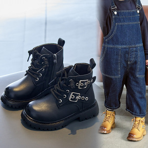 Nouvelles Bottes et Chaussures en Cuir Style Britannique pour Enfants, Filles, Garçons Élégants, Collection 2025 - Product Image 2