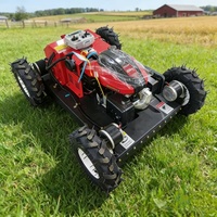 Machine de désherbage et de tonte intelligente multifonctionnelle à chenilles télécommandée Robot de débroussaillage de vergers en pente Tondeuse à gazon