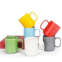 Nouvelle tasse en céramique coréenne couleur bonbon avec manche, résistante aux hautes températures, compatible micro-ondes, personnalisable avec logo gravé