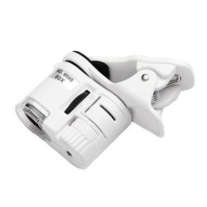 Microscopio Tascabile <span class=keywords><strong>per</strong></span> Telefono 60X con Lente d'Ingrandimento, Batteria, Luce LED e UV, Compatibile con Smartphone, Bianco OEM BO 9595W 20MM - Product Image 3