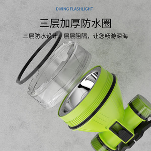 Linterna de Buceo Recargable Xinster, Linterna Frontal LED de Alta Luminosidad, 1800mAh, Impermeable, Profesional - Product Image 4