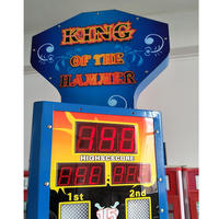 Machine de frappe à monnayeur, jeu d'arcade de boxe King of the Hammer pour centre de divertissement intérieur