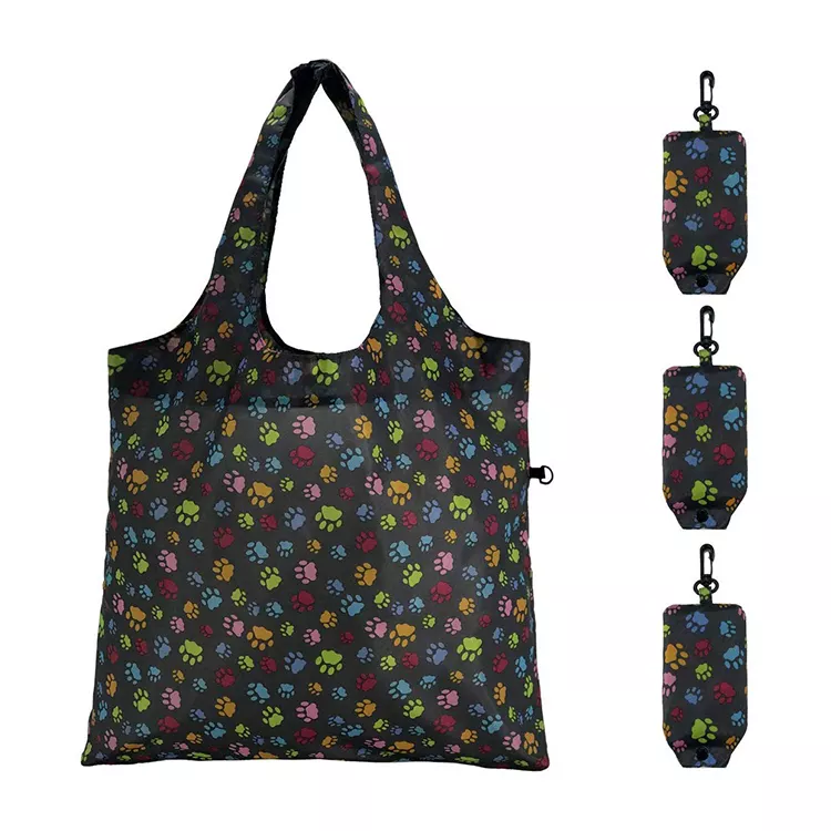 Custom Eco-friendly Recycle Polyester Nylon Shopper Folding Shopping Bag