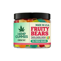 Gummies au chanvre personnalisables en marque blanche OEM, oursons fruités naturels, soulagement du stress et aide au sommeil, complément végétalien