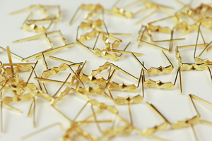 Ganci a Fiocco in Ottone con Perline di Cristallo Ottagonali per Parti di Lampadari - Product Image 4