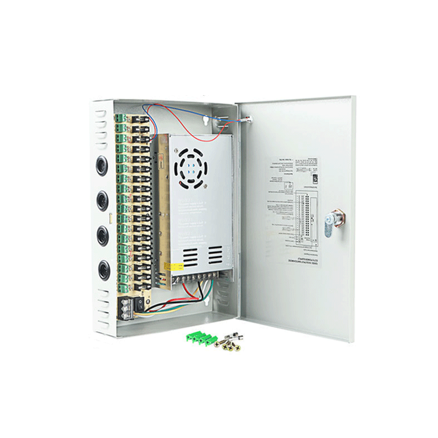 18 Channel Output 24V DC 20A 480W CCTV Fuse Distributed Power Supply Box for Security Cameras