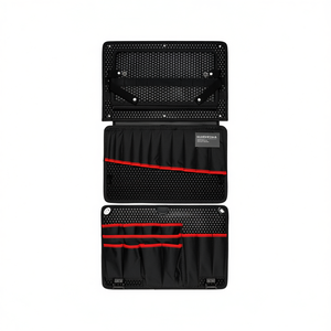 Panneaux d'outils de remplacement pour 00 21 35 (2x), noirs avec garniture rouge, rangement organisé pour boîtes à outils - Product Image 1