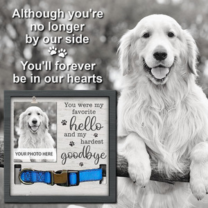 Cadre photo commémoratif pour chien Cadeaux du souvenir pour la perte de la plaque de collier d'animal de compagnie aimé dans la mémoire aimante du chien et <span class=keywords><strong>des</strong></span> chats - Product Image 3