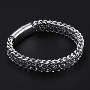 Pulsera de Acero Inoxidable Sólido Silver Lightning para Hombre, Joyería de Moda - Product Image 3