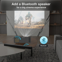 Proyector Inteligente B28 con Android 13, Proyector Portátil con Enfoque Automático, Proyector de Cine en Casa Compatible con PS5, Juegos de Fútbol
