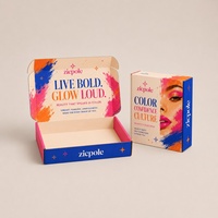 Boîte cadeau élégante et recyclable en carton ondulé avec logo personnalisé et impression couleur pour l'emballage de kits promotionnels de marques de beauté