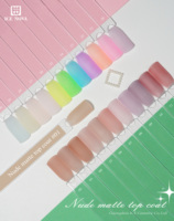 ICE NOVA Top Coat Mat Nude Fini Velours Premium & Scellant UV/LED Sans Essuyage pour Nail Art Élégant Gel Mat Vente en Gros Usine