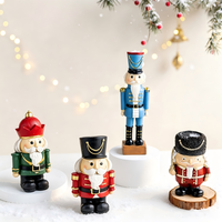 Figurine de soldat casse-noisette de Noël nordique en résine, poupée casse-noisette peinte à la main, décoration de table pour la maison