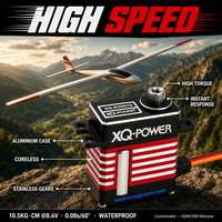 Servomoteur numérique micro sans noyau 10,5 kg, engrenage en acier inoxydable, boîtier en aluminium, étanche, haute vitesse, pièces pour hélicoptère RC 6V-8,4V