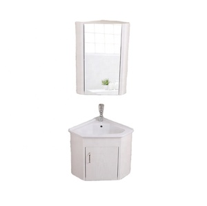 New Design <strong>Wall</strong> Mounted <strong>White</strong> Corner Pvc <strong>Bathroom</strong> Wash Basin <strong>Cabinet</strong> - Product Image 1