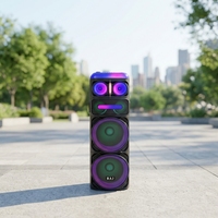 Sistema de Karaoke Inalámbrico BA-F1202 Pro con Altavoz, Micrófonos Duales, Alta Potencia, para Exteriores, Certificación CE y RoHS, Marca Privada, MOQ Bajo, Entrega Rápida en 7 Días
