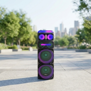 Sistema de Karaoke Inalámbrico BA-F1202 Pro con <span class=keywords><strong>Altavoz</strong></span>, Micrófonos Duales, Alta Potencia, para Exteriores, Certificación CE y RoHS, Marca Privada, MOQ Bajo, Entrega Rápida en 7 Días - Product Image 2