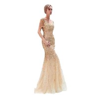 Großhandel 2024 Elegantes Damen Sexy One-Shoulder Ärmelloses Glänzendes Paillettenkleid mit Federn und Hohem Schlitz Abendkleid Maxikleid