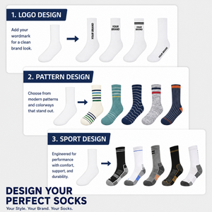 High Quality Athletic Hiking <b>Socks</b> Compression Cushioned Crew <b>Running</b> <b>Socks</b> for Men Women Outdoor Sports - Product Image 3