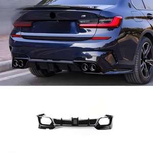 CMST Style Carbon Fiber/ABS Glänzend Schwarzer Heckdiffusor mit LED-Leuchten für BMW 3er G20 <span class=keywords><strong>M</strong></span> Performance Edition 330i 340i 2020-2024 - Product Image 2