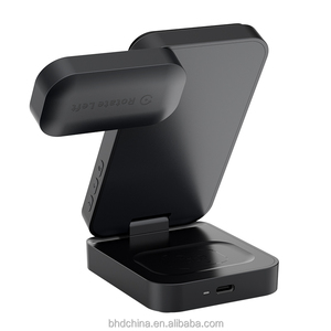 Chargeur sans fil magnétique 4 en 1 tendance 2025, réveil, station de charge rapide pour iWatch, pour <span class=keywords><strong>iPhone</strong></span> 12 13 14 15, pour écouteurs - Product Image 2