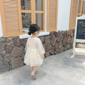 Vestido de <span class=keywords><strong>Princesa</strong></span> Coreano para Niñas, Primavera-Otoño 2026, Vestido Bordado Suave de Manga Larga para el Primer Cumpleaños de Bebés - Product Image 4